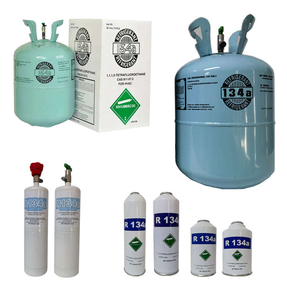 R134a refrigerant Air Conditional Refrigerant gas 99.9% purity 13.6 kg cylinder