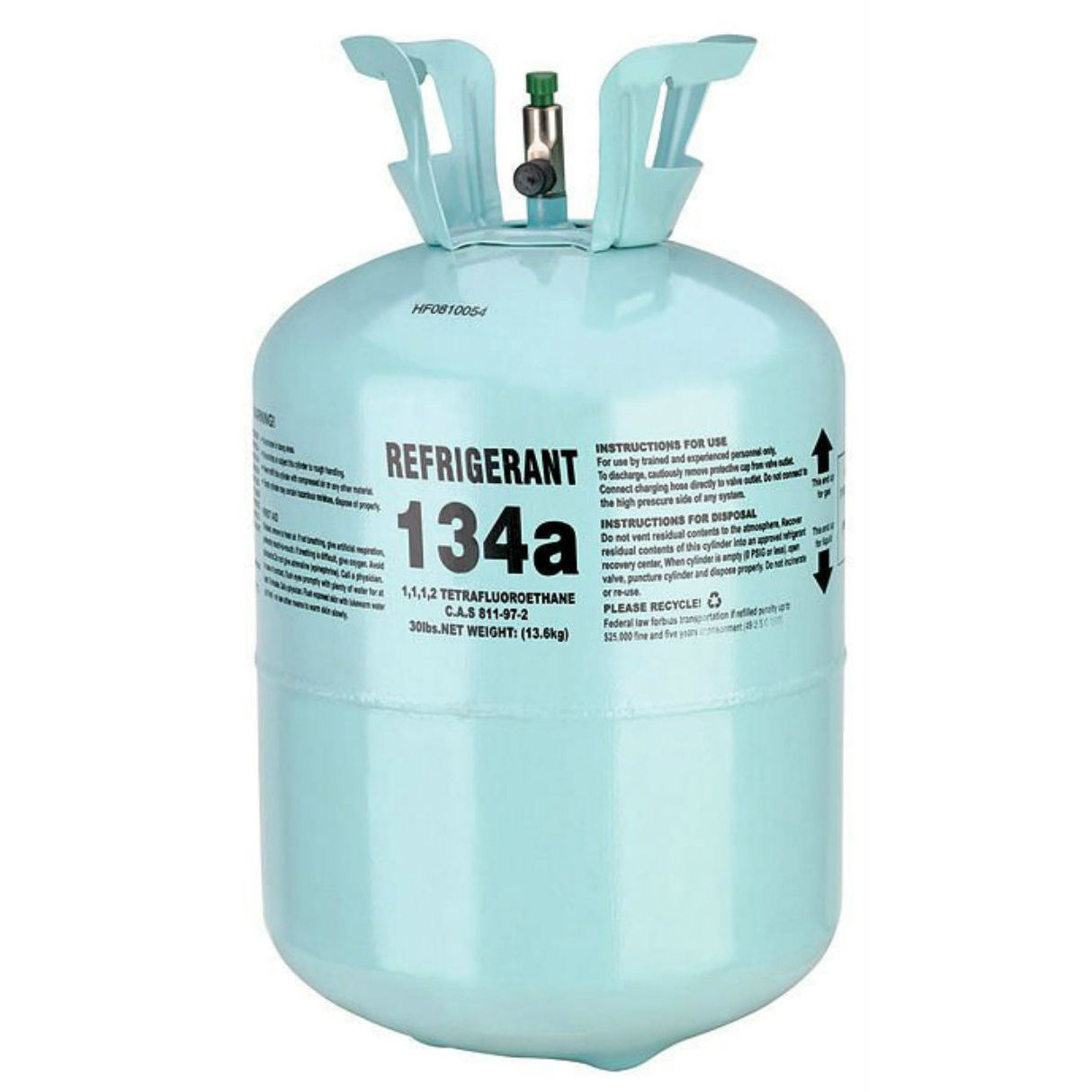 OEM R134a Refrigerant Gas 99.9% Purity 13.6kg Cylinder